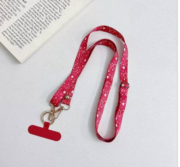 RED LOVE ADJUSTABLE LANYARD