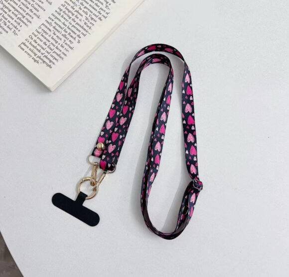 BLACK LOVE ADJUSTABLE LANYARD