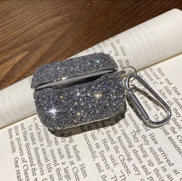 SILVER LUXURY RHINESTONE AIRPOD CASE
