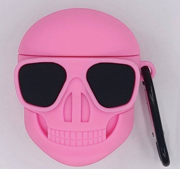 3D PINK SKULL AIRPOD CASE - Image 3