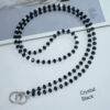 BLACK GEM LONG PHONE CHARM