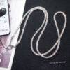 SILVER GLITTER LONG LANYARD