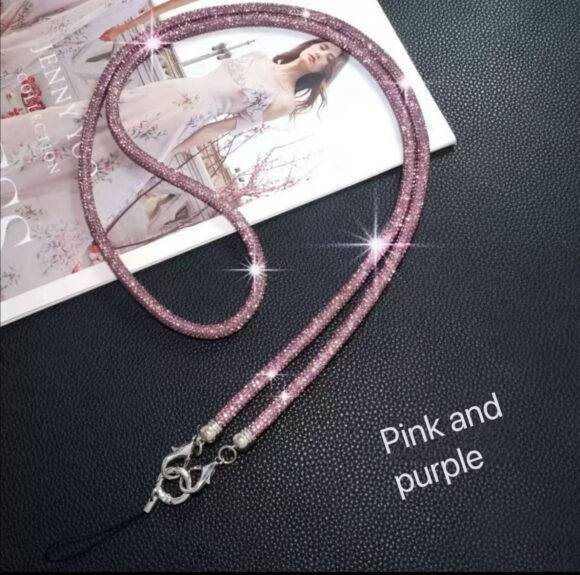 ROSE GOLD GLITTER LONG LANYARD - Image 2