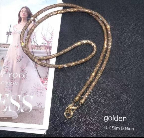 GOLD GLITTER LONG LANYARD - Image 2