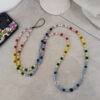 MULTICOLOUR BEAD LONG PHONE CHARM