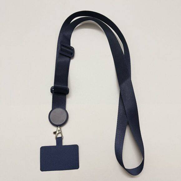 DARK BLUE ADJUSTABLE LANYARD