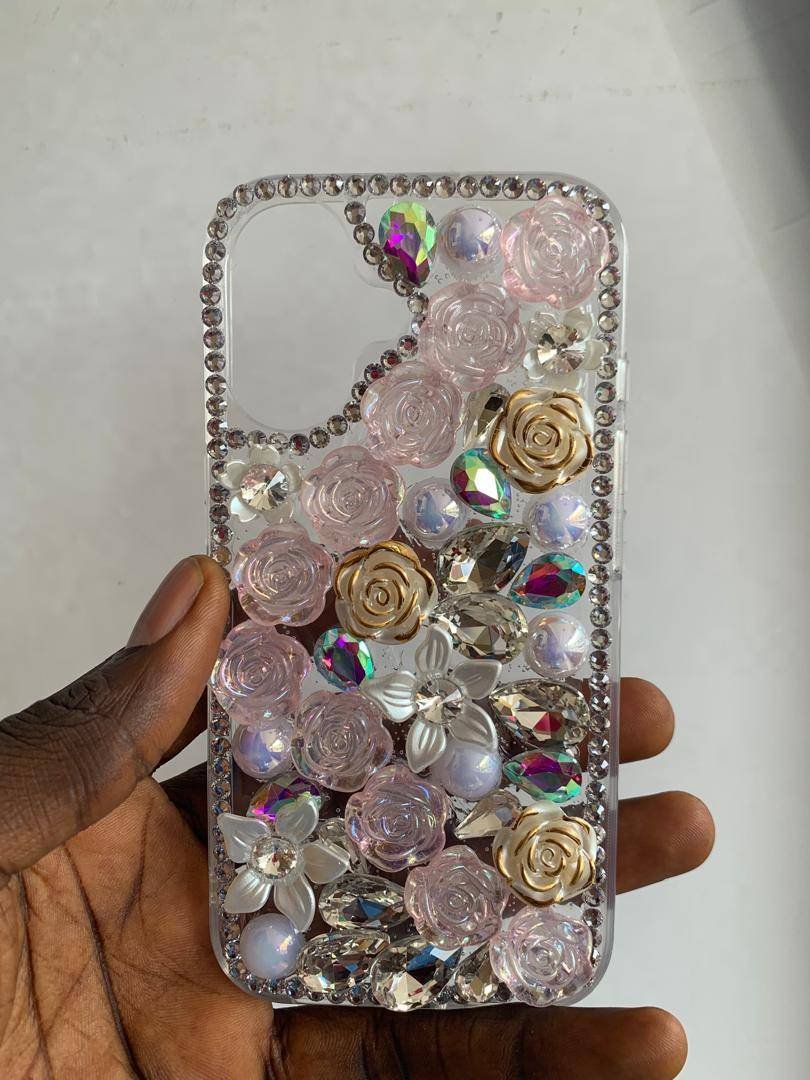 SILVER PINK ASYMMETRIC BEADED RHINESTONE 16PRO - Image 6