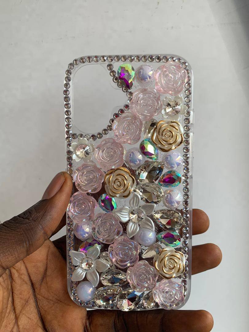 SILVER PINK ASYMMETRIC BEADED RHINESTONE 16PRO - Image 5