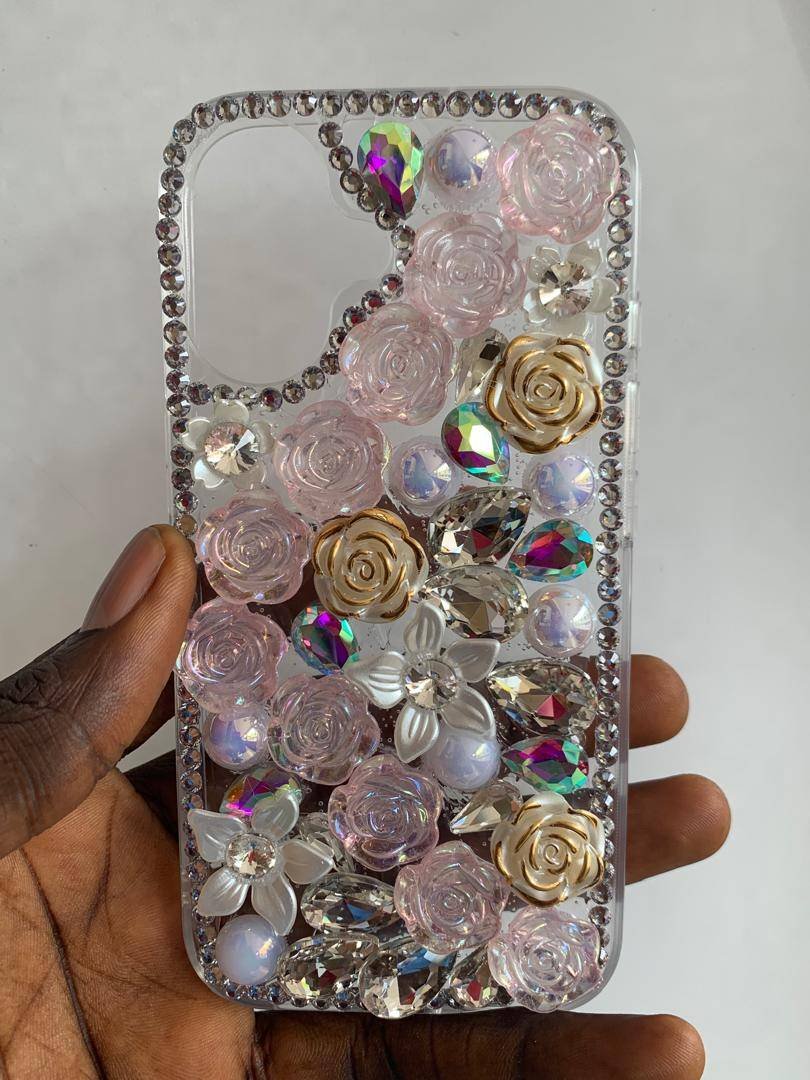 SILVER PINK ASYMMETRIC BEADED RHINESTONE 16PRO - Image 4