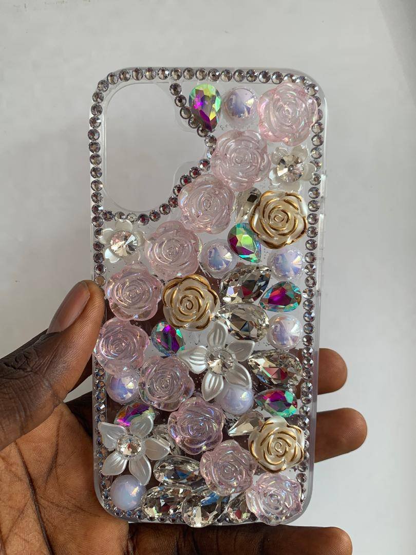 SILVER PINK ASYMMETRIC BEADED RHINESTONE 16PRO - Image 3