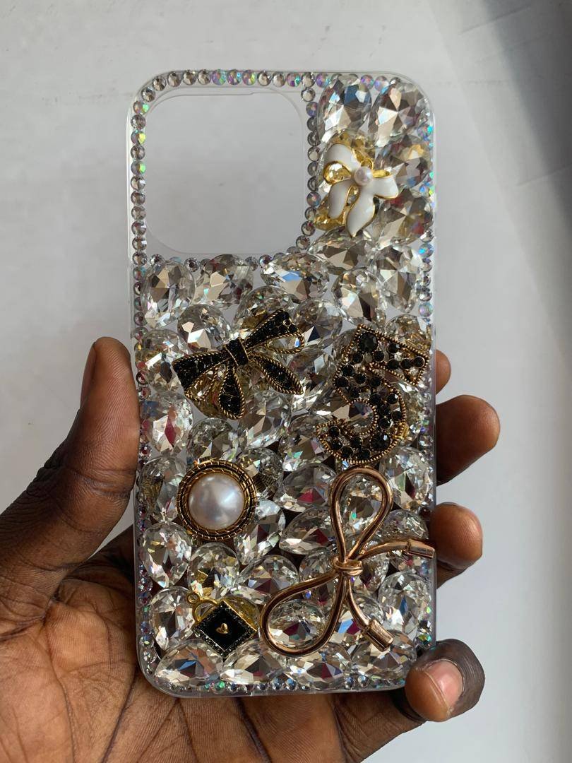 SILVER GOLD BOW BEADED RHINESTONE 16PRO - Image 9