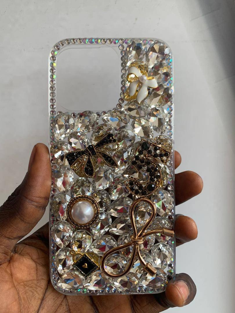 SILVER GOLD BOW BEADED RHINESTONE 16PRO - Image 8