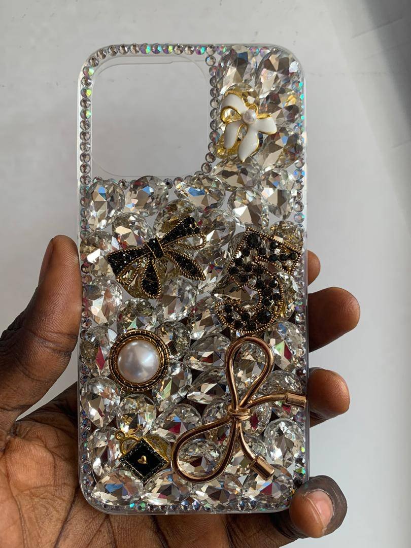 SILVER GOLD BOW BEADED RHINESTONE 16PRO - Image 4