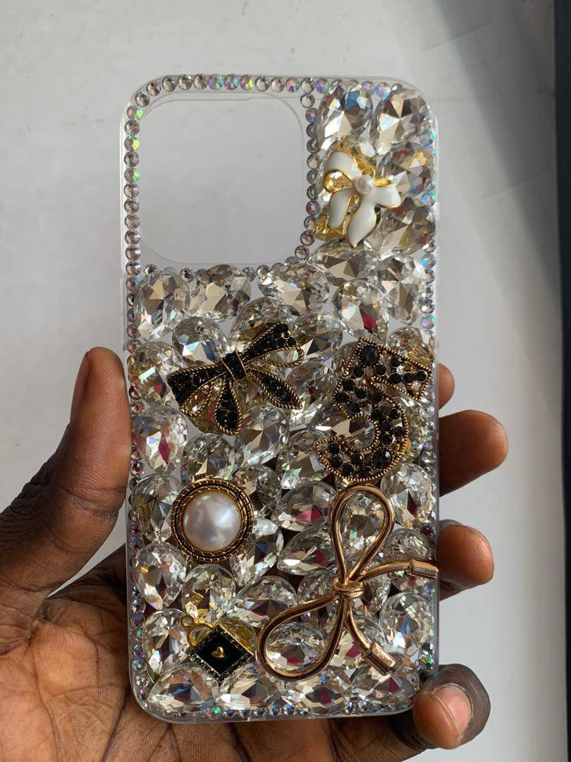 SILVER GOLD BOW BEADED RHINESTONE 16PRO - Image 2