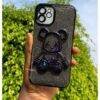 BLACK GLITTER BEAR