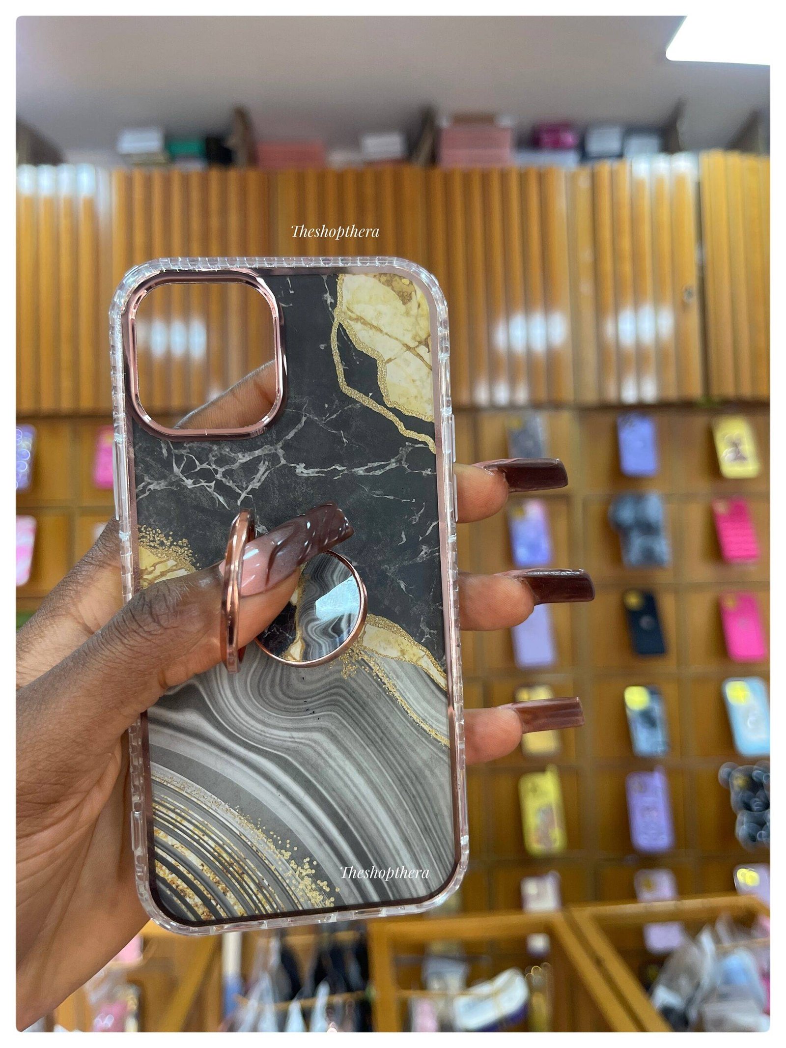 GREEN GOLD MARBLE RING 14PRO - Image 3