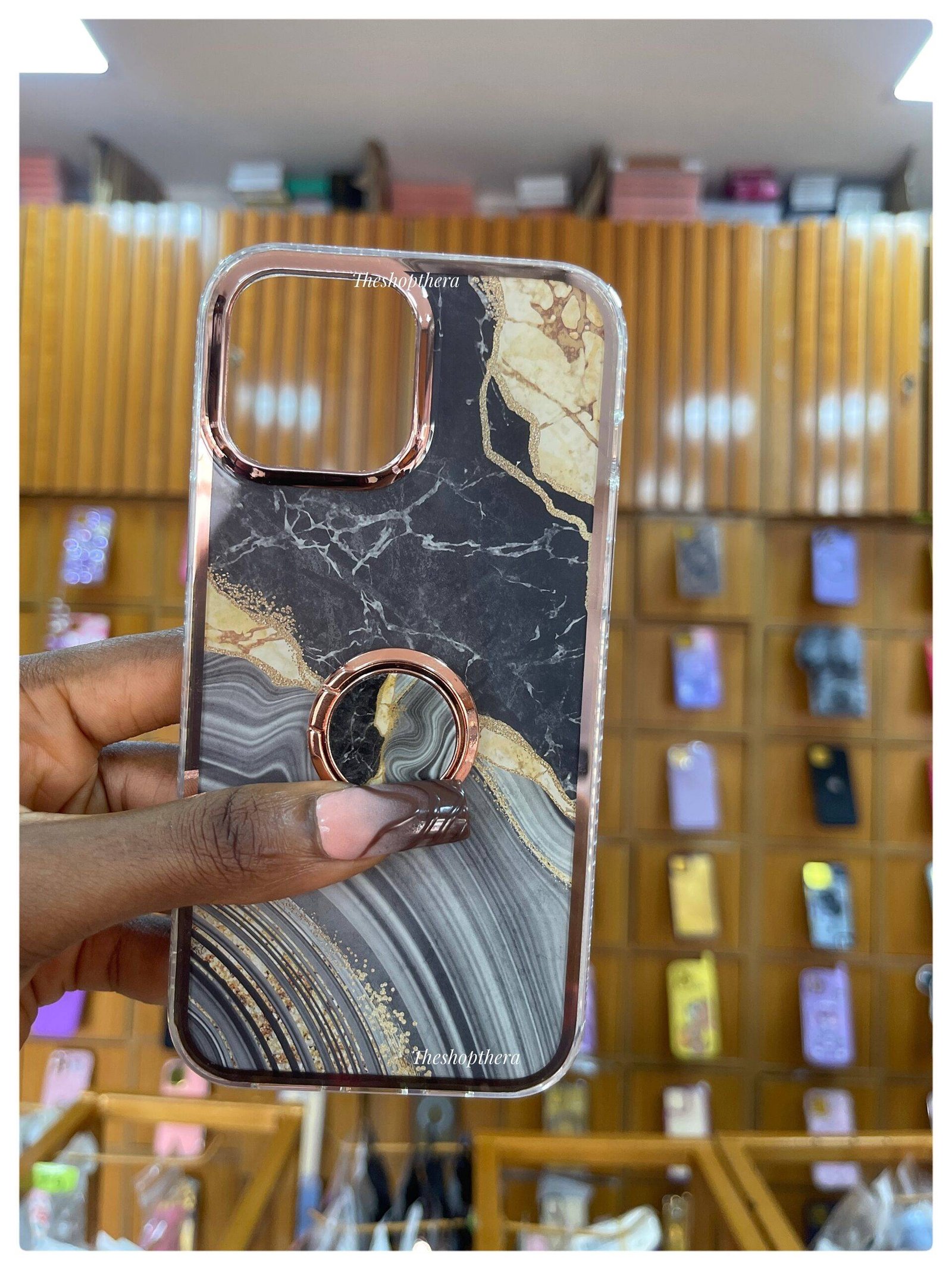 GREEN GOLD MARBLE RING 14PRO - Image 4