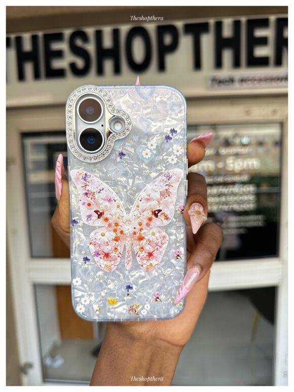WHITE GLITTER DUST BUTTERFLY - Image 7