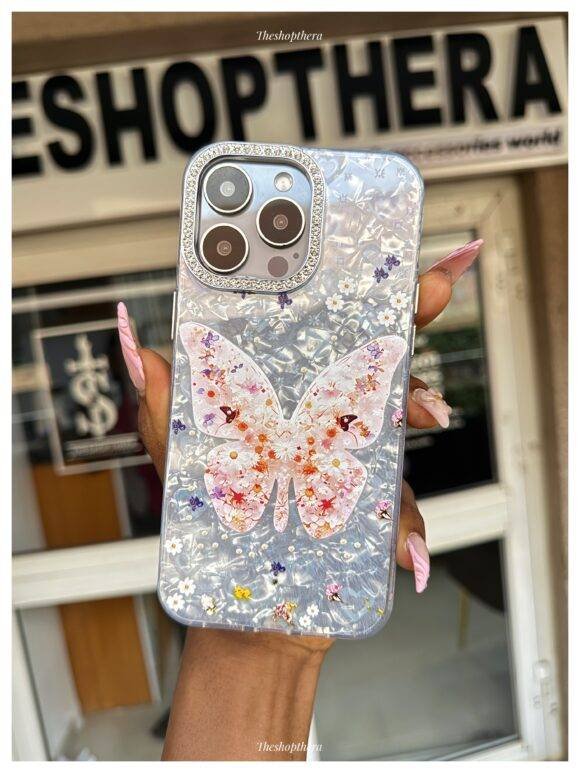 WHITE GLITTER DUST BUTTERFLY - Image 10