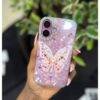 PINK GLITTER DUST BUTTERFLY