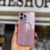 PINK GLITTER TRANSPARENT MAGSAFE