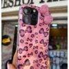 PINK CHEETAH BOW CASE
