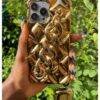 GOLD EMBOSSED STRAP CASE
