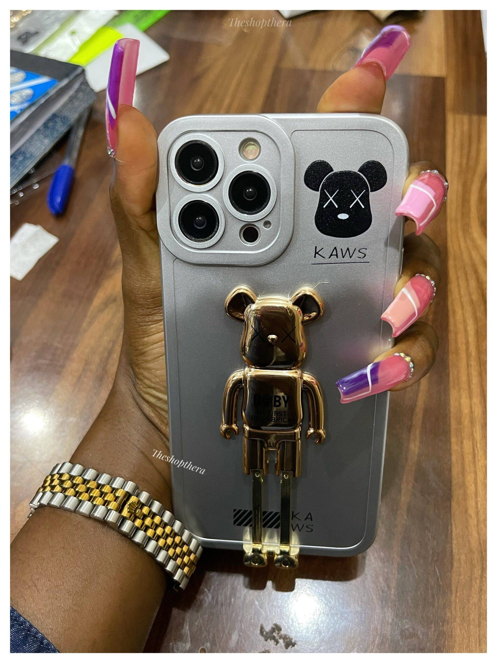SILVER GOLD 3D BEARBRICK(LEG) XSMAX - Image 2