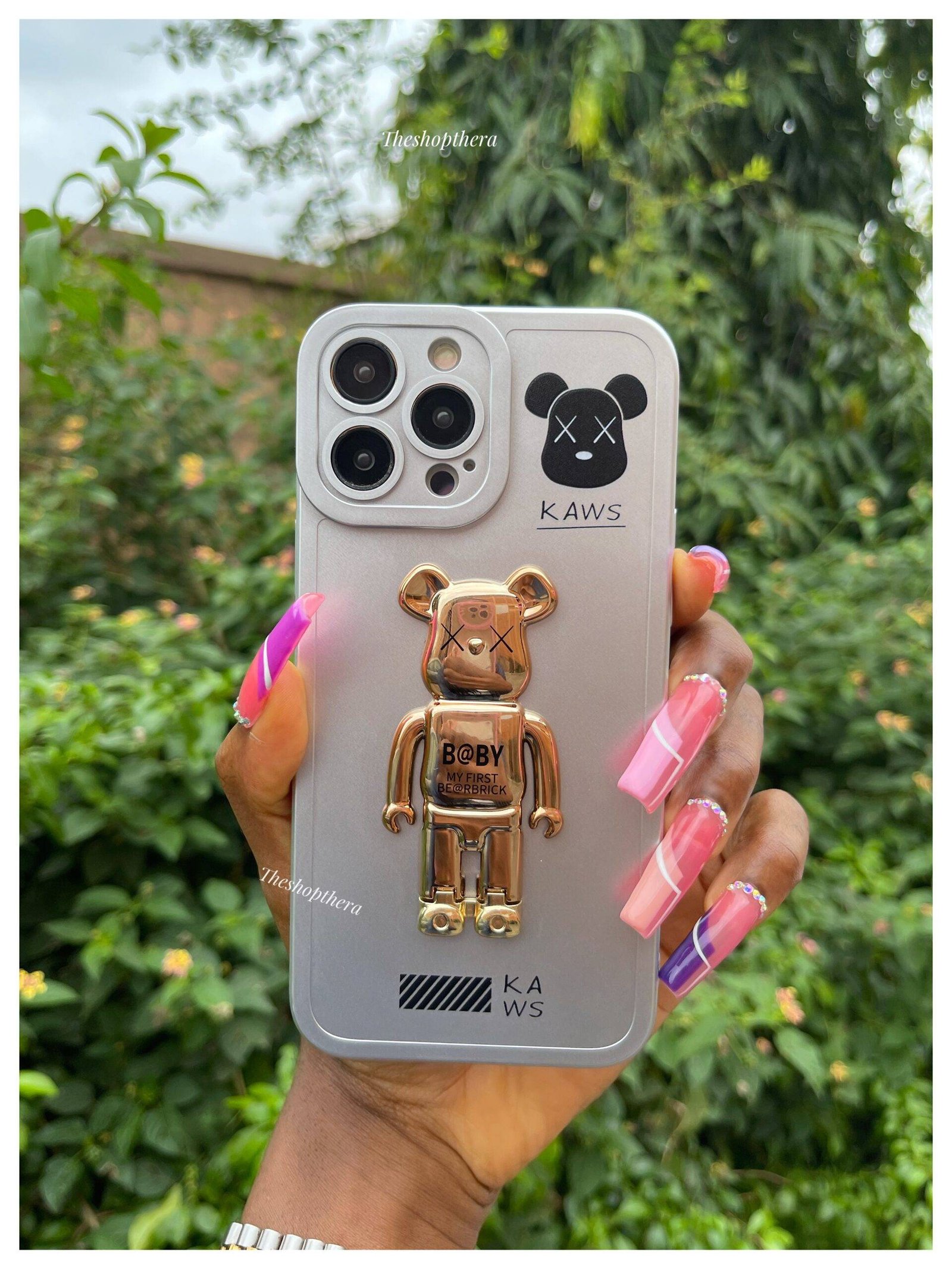 SILVER GOLD 3D BEARBRICK(LEG) XSMAX