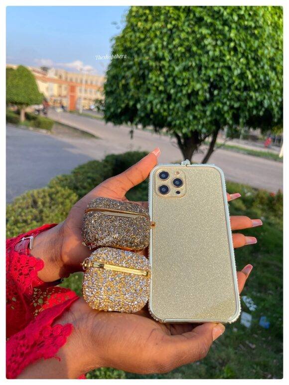 GOLD BEDAZZLED RHINESTONE