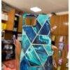 BLUE GEOMETRIC MARBLE SQUARE