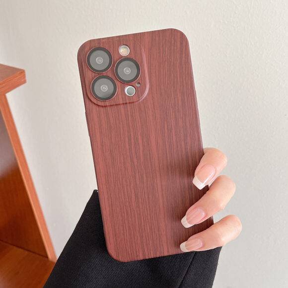 DARK BROWN WOODEN APPLE LOGO - Image 3