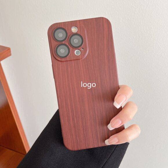 DARK BROWN WOODEN APPLE LOGO - Image 4