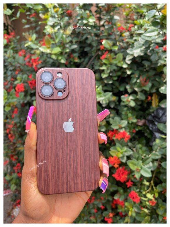 DARK BROWN WOODEN APPLE LOGO - Image 6
