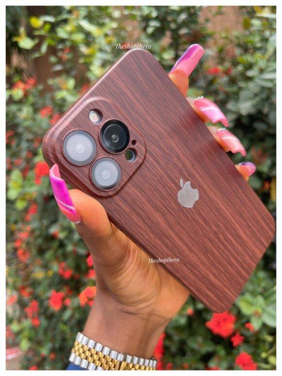 DARK BROWN WOODEN APPLE LOGO - Image 7