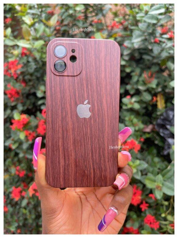 DARK BROWN WOODEN APPLE LOGO - Image 8