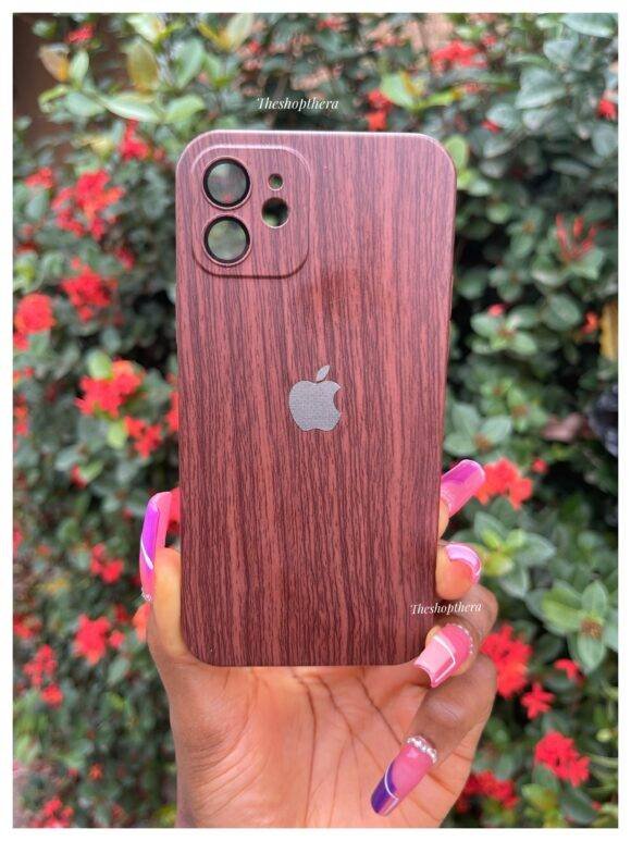 DARK BROWN WOODEN APPLE LOGO - Image 9