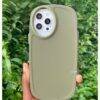 ARMY GREEN PLAIN OVAL SILICONE