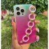 PINK GREEN OCEAN STRAP CASE