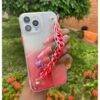 RED TRANSPARENT STRAP CASE