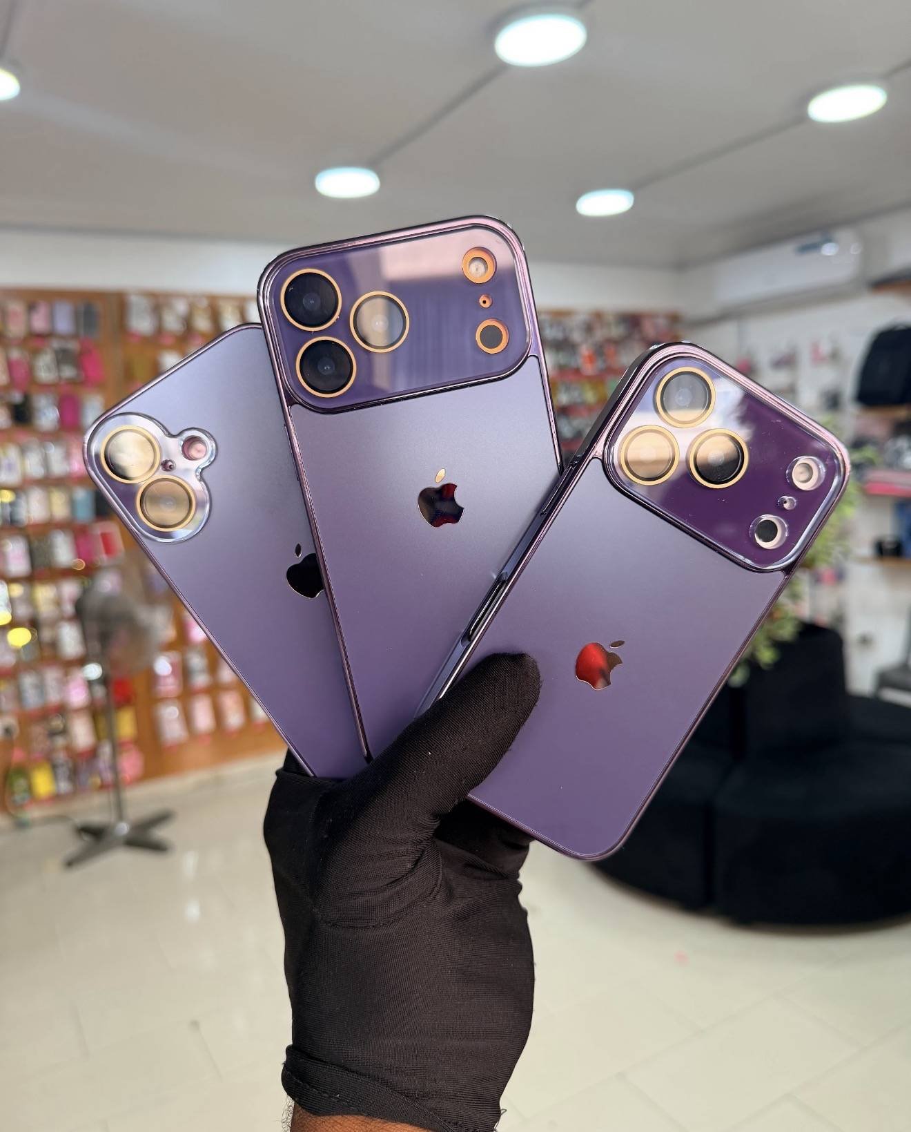 PURPLE ELECTROPLATED GLASS