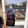 WOODEN LEATHER GLASS CASE