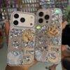 SILVER CROWN 5 BEADED RHINESTONE CASE
