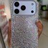 SILVER BLINGED STONED CASE