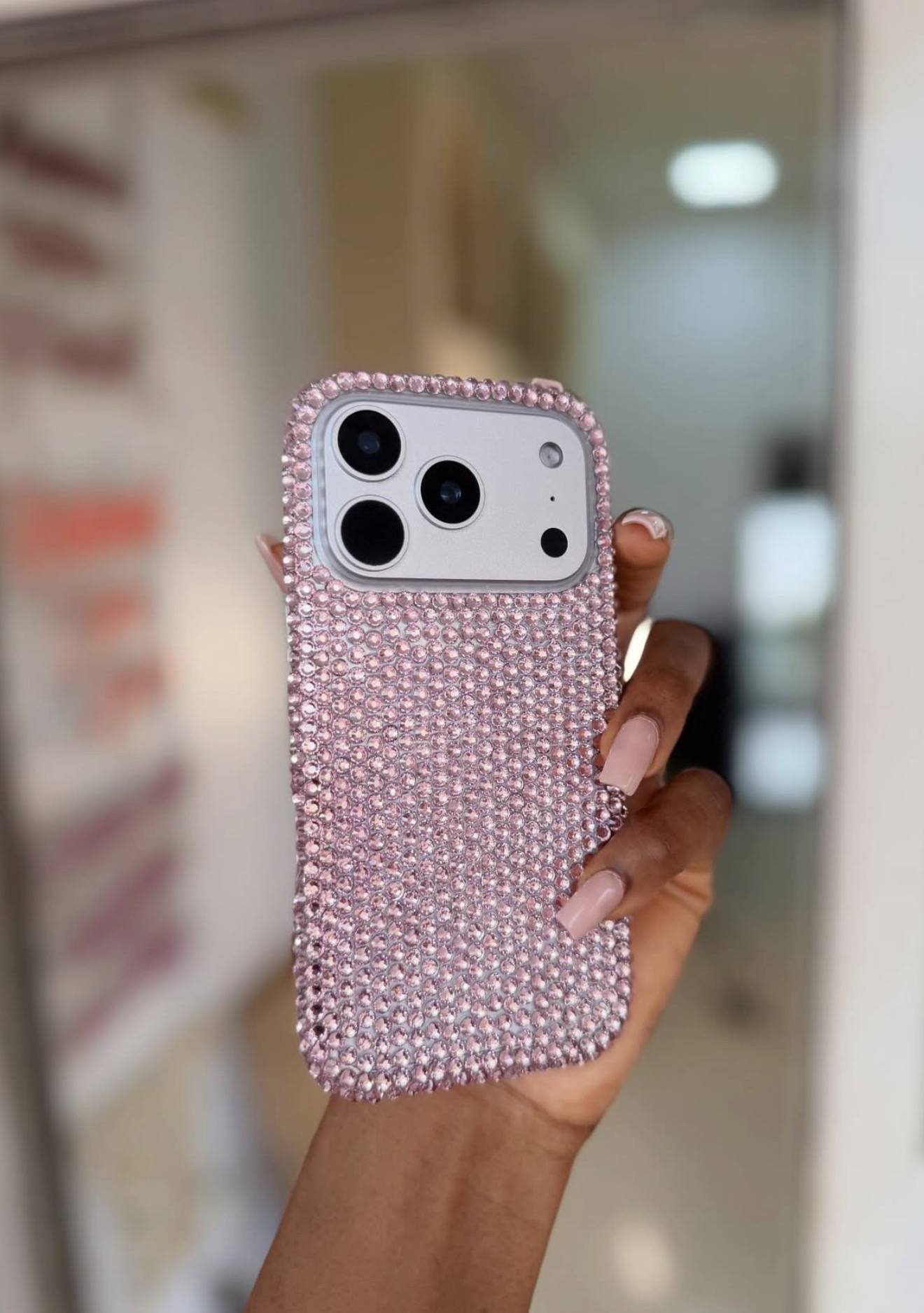 PINK BLINGED STONED CASE - Image 2