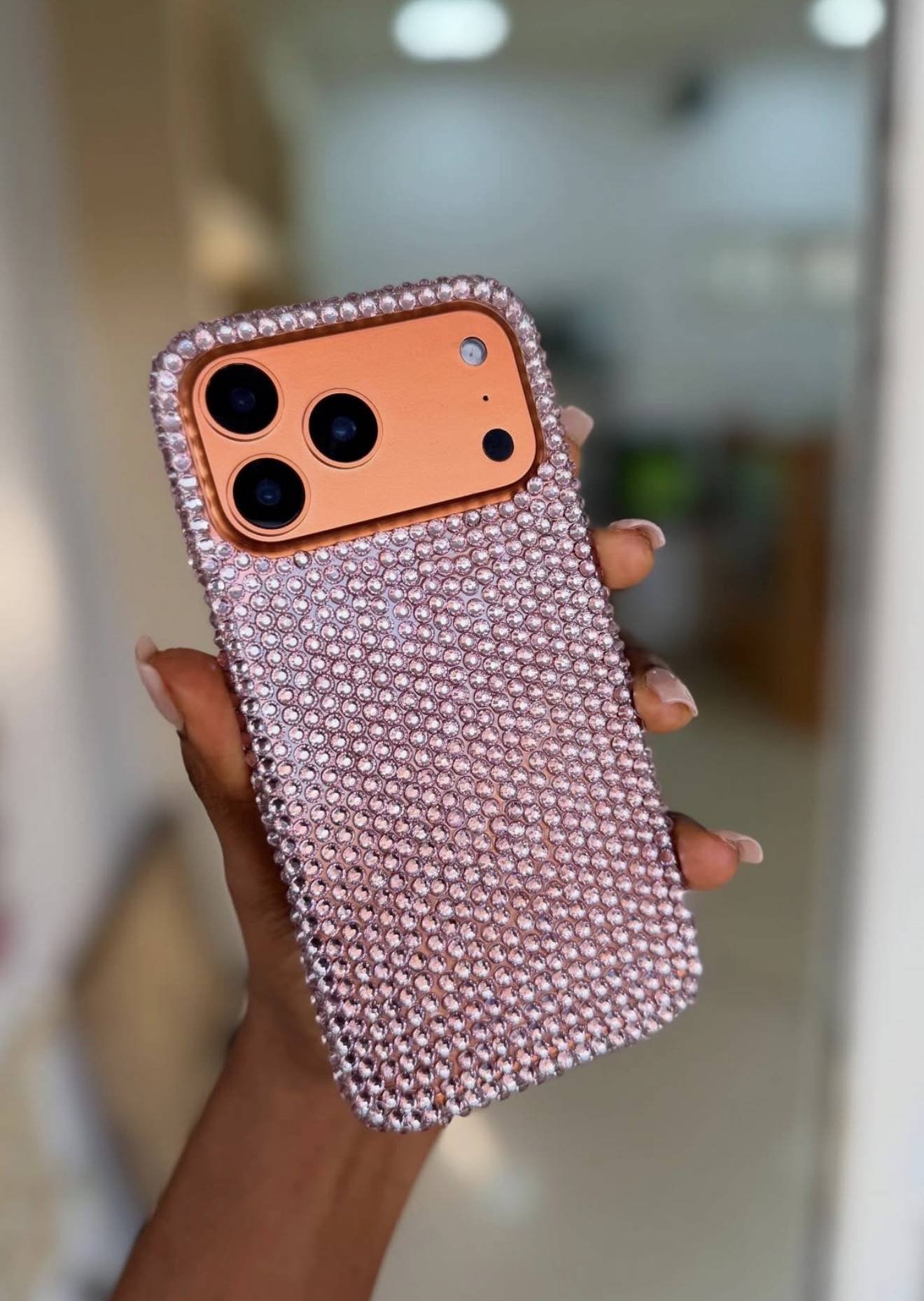 PINK BLINGED STONED CASE - Image 6