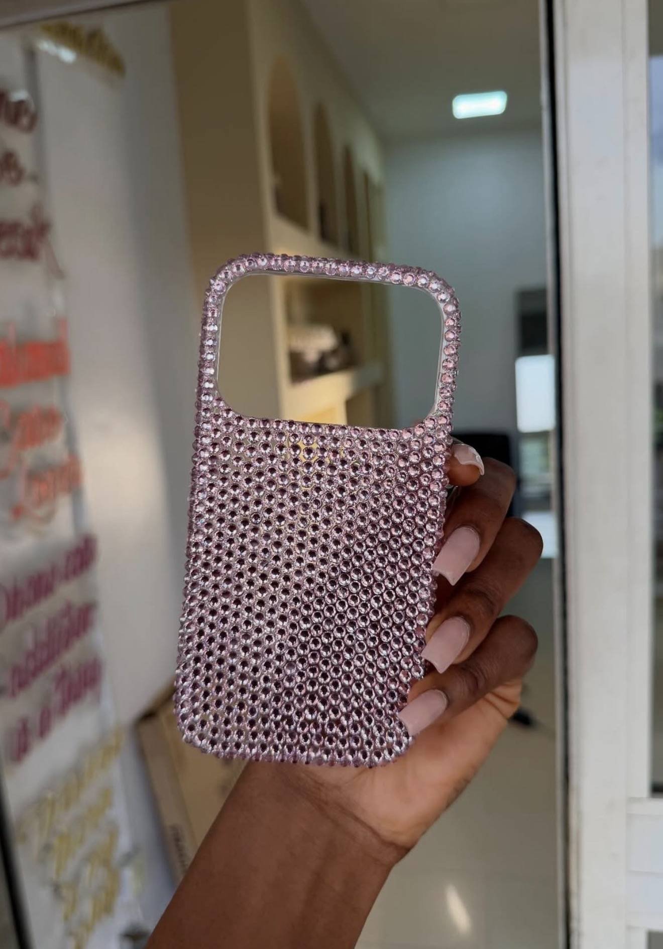 PINK BLINGED STONED CASE - Image 8