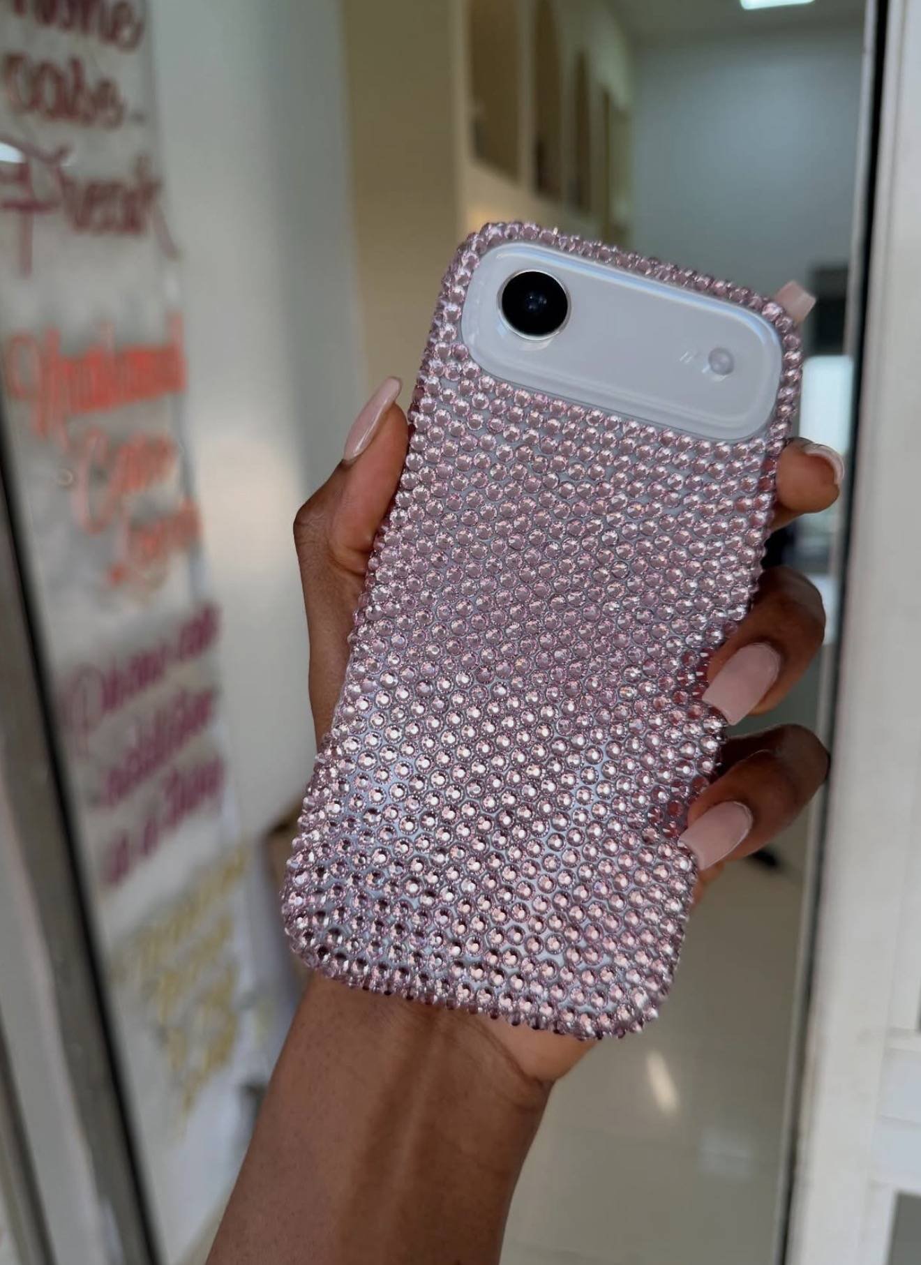 PINK BLINGED STONED CASE - Image 7