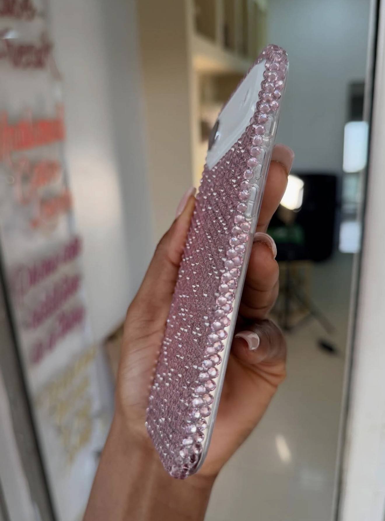 PINK BLINGED STONED CASE - Image 9