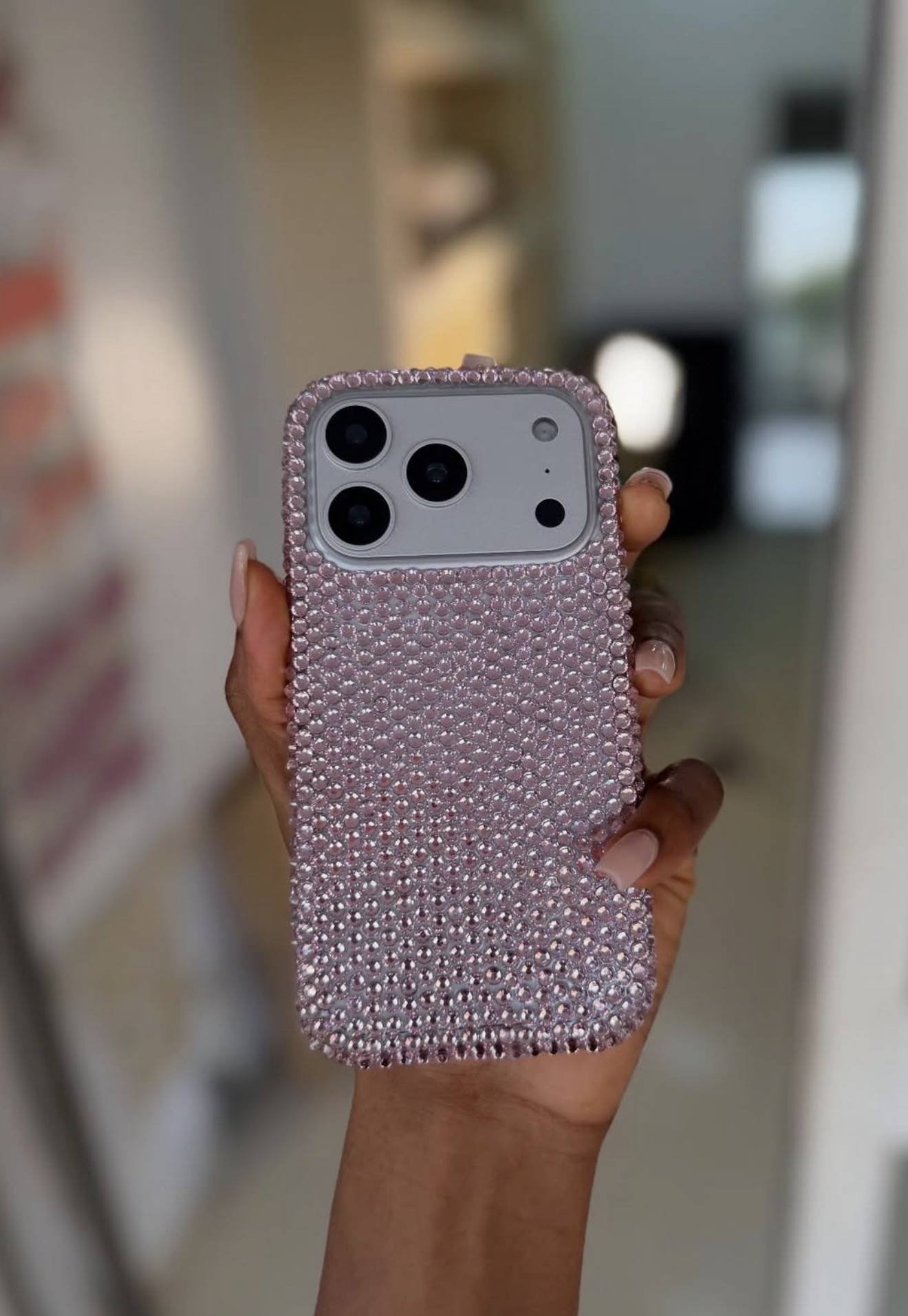 PINK BLINGED STONED CASE - Image 3